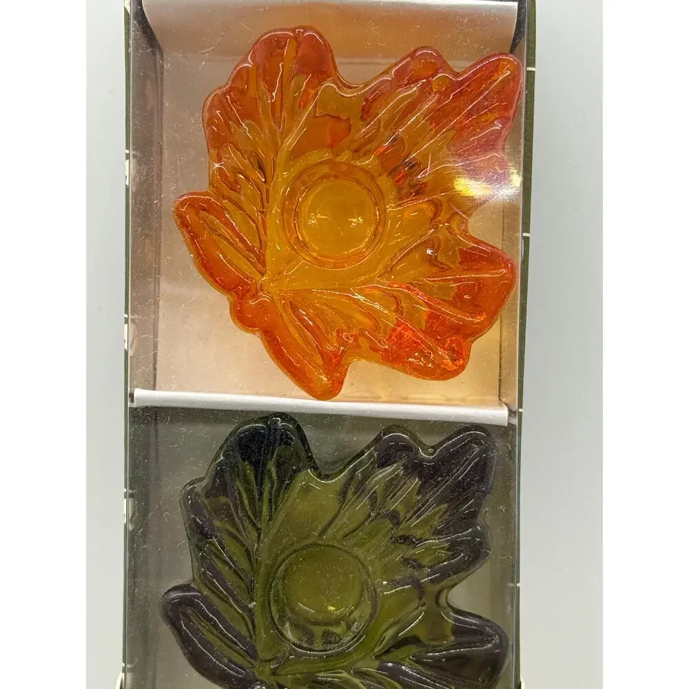 Williams Sonoma Set Of 4 Maple Leaf Taper Holders New